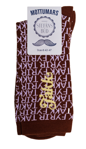 Mottumarssokkar - viðhafnarútgáfa - brúnir