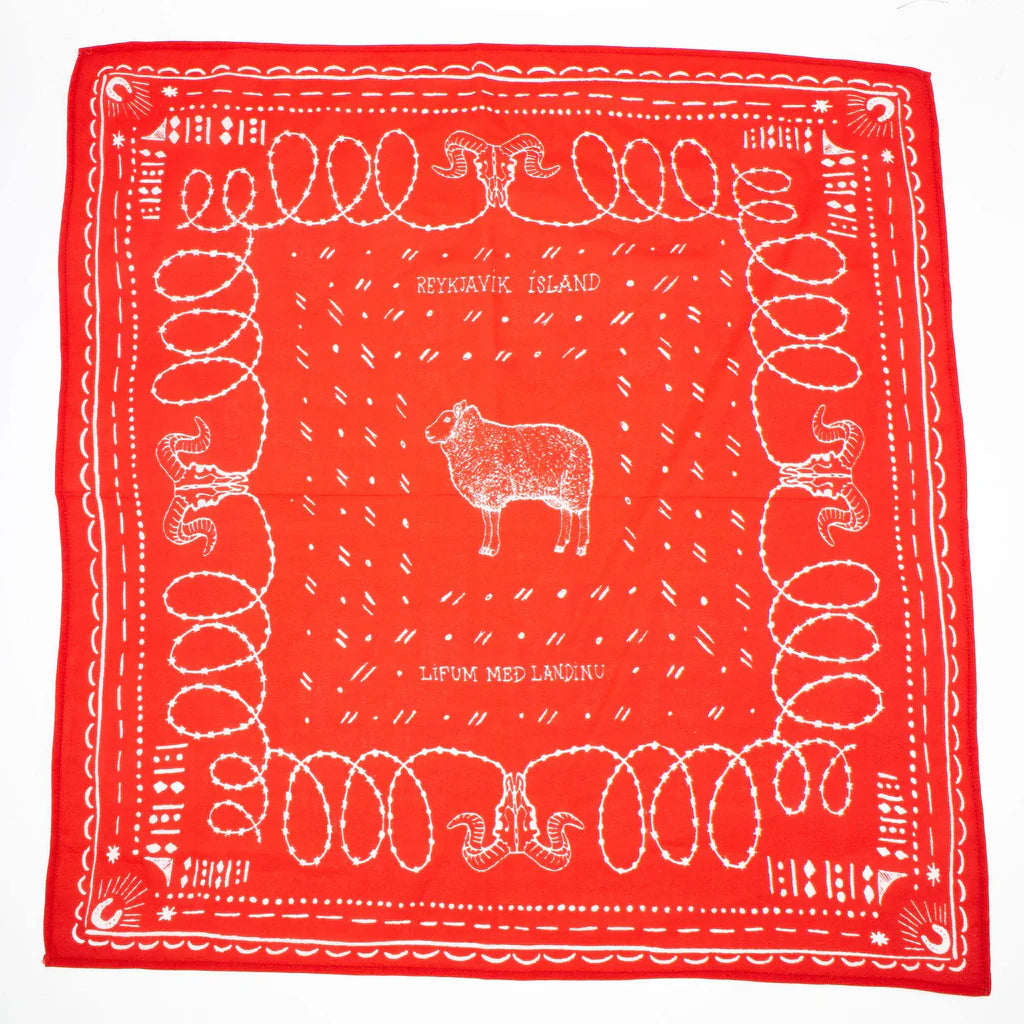 K&S hálsklútur - Bandana - rauður