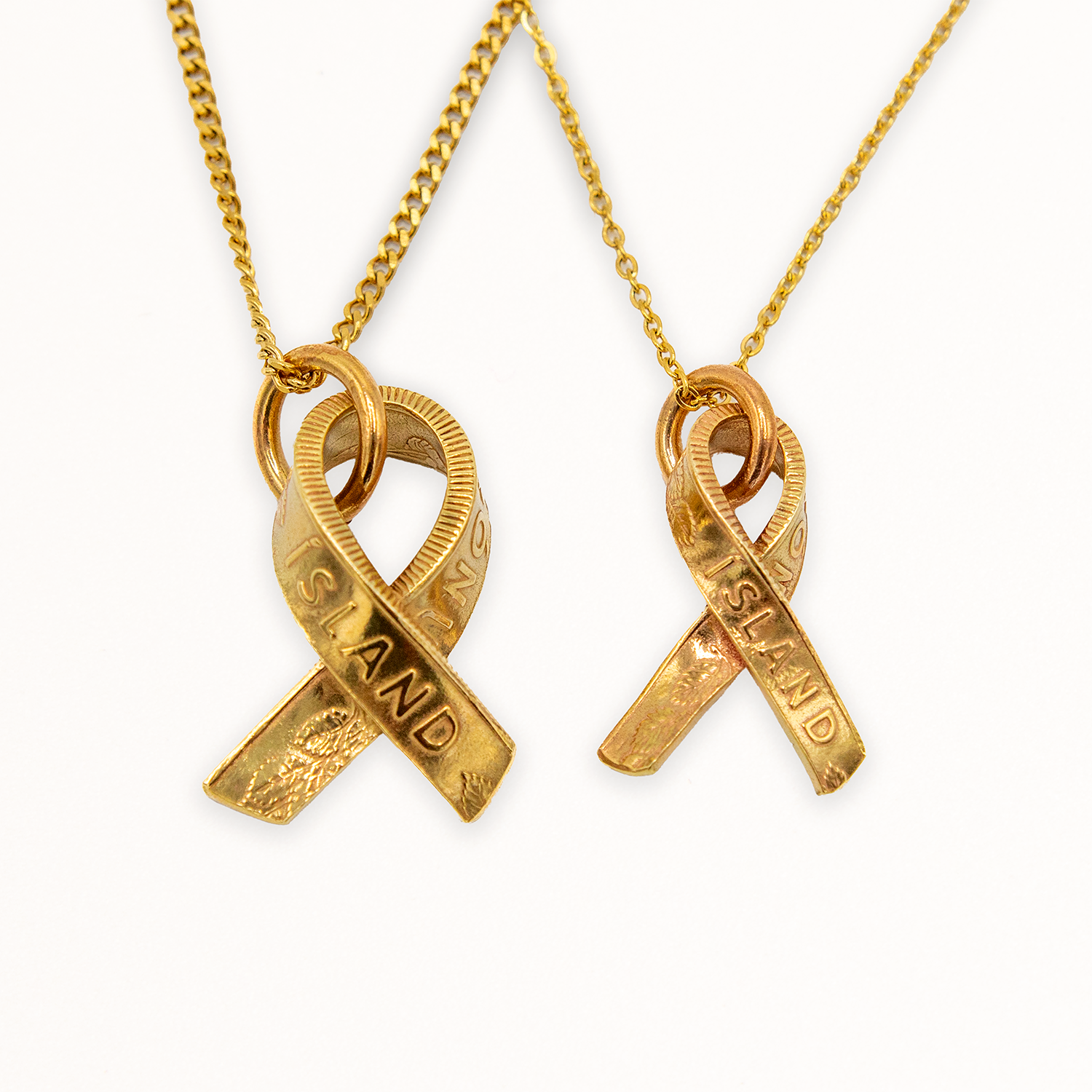 Handunnar slaufur úr gamalli mynt