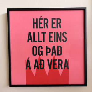 Hér er allt eins og það á að vera - Havarí
