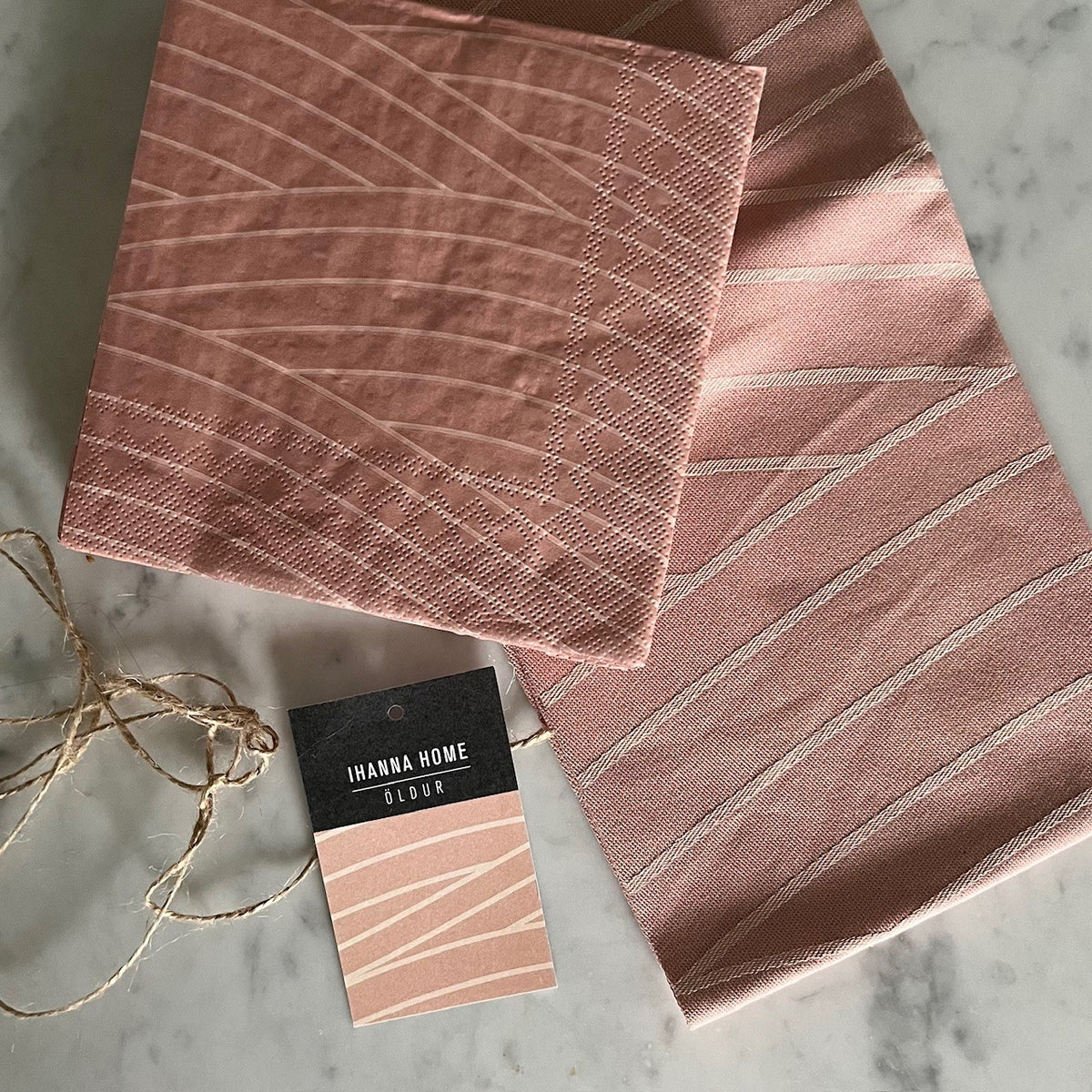 Ihanna gjafasett / viskastykki + servíettur