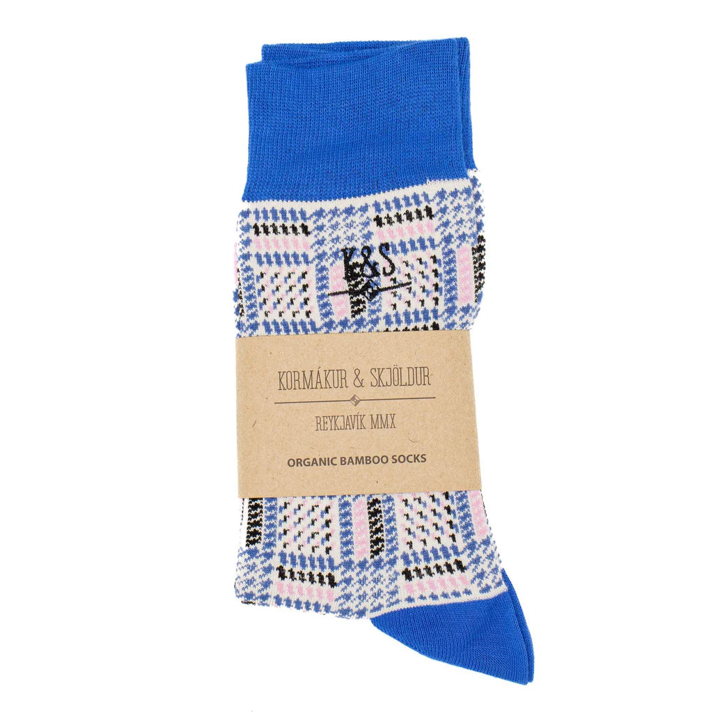 K&S bambussokkar - bláir og bleikir