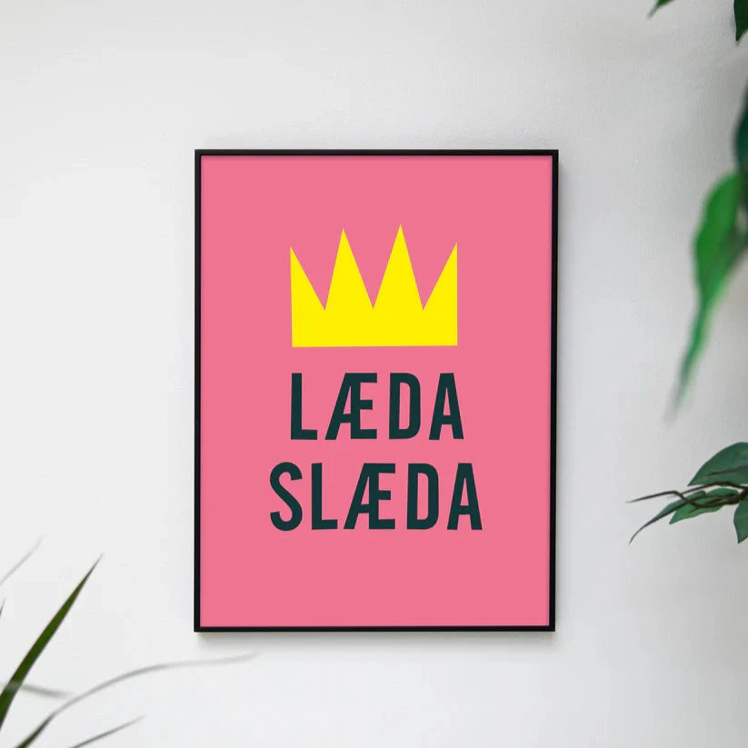 Læda slæda - 30x40 cm