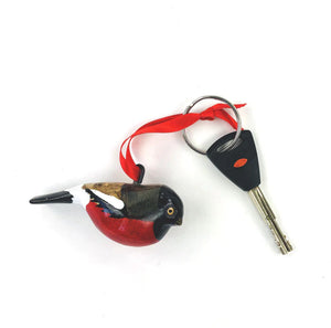 Handgerður fugl frá Mifuko - rauður (2101)