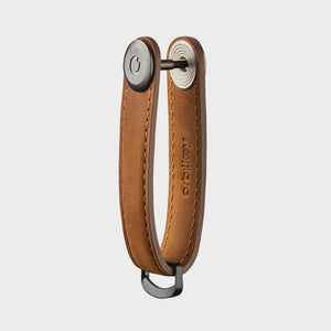 Orbitkey lyklakippa - brúnt leður
