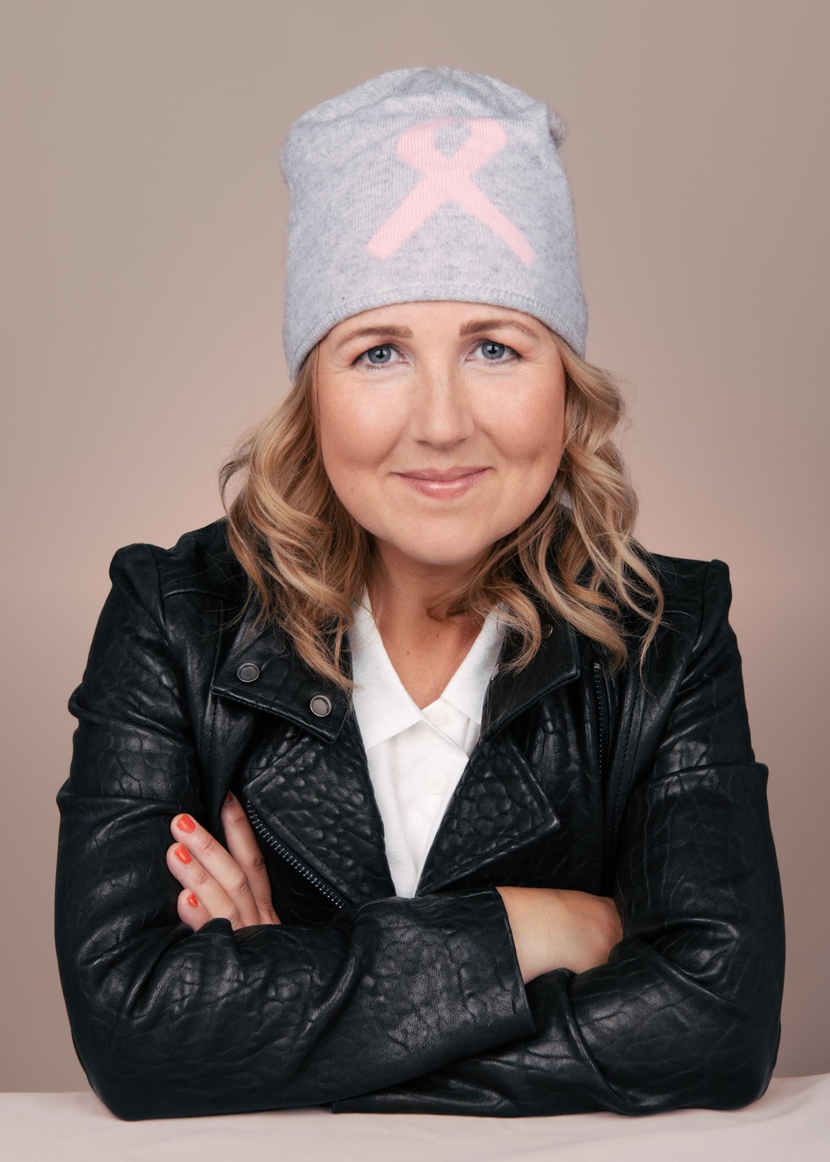 Húfa fyrir Bleiku slaufuna